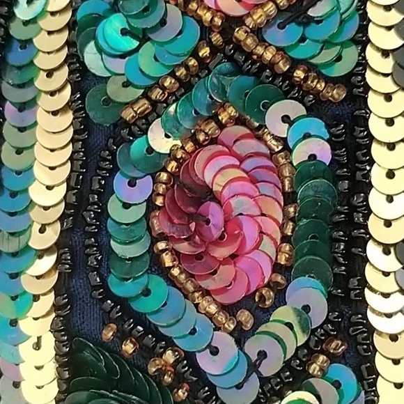 Papell Boutique Evening Beaded Sequins Jacket Vintage S - Picture 12 of 12